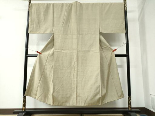 平和屋着物●男性 紬 色無地 枯色 正絹 逸品 CAAW7559yc