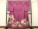 平和屋着物■豪華色留袖 絞り 吉祥花唐草文 金彩 正絹 逸品 DAAW2557ma