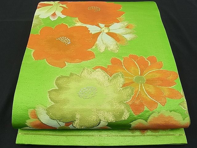 平和屋着物■六通柄袋帯　舞花文　金銀糸　逸品　n-je1575