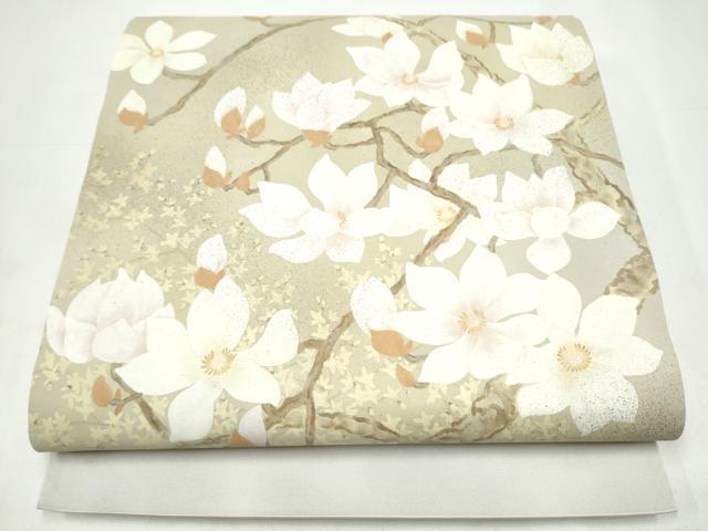 Rakuten - 平和屋着物●太鼓柄袋帯　作家物　枝花文　金彩　正絹　逸品　CABI8983hy