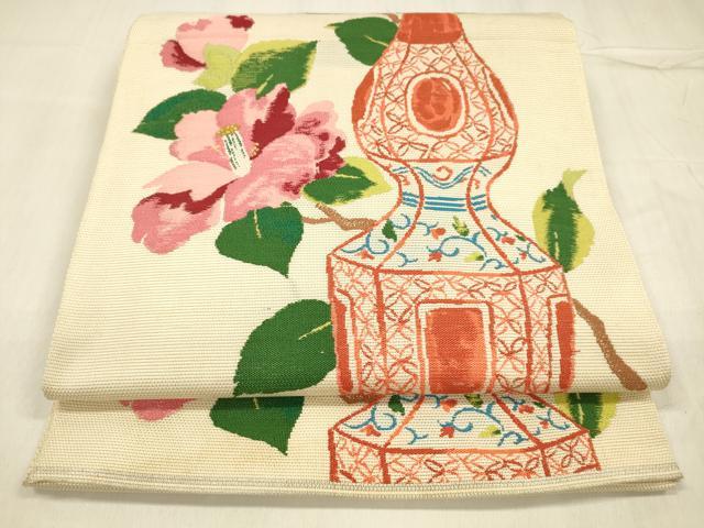 乐天商城 - 平和屋着物＊夏物　六通柄　本袋帯　器物花文　正絹　逸品　DABD6889cm
