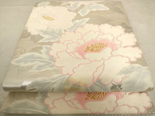平和屋着物◎六通柄袋帯 唐織 草花文 金銀糸 正絹 逸品 AAAU8957dt 平和屋着物◎六通柄袋帯 唐織 草花文 金銀糸 正絹 逸品 AAAU8957dt