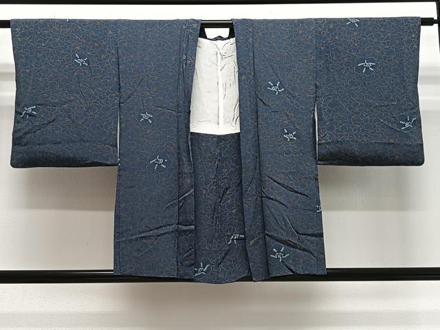 平和屋着物＃羽織　絞り　椿　正絹　逸品　CABG3637ua