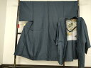 平和屋着物■男性 紬 アンサンブル 亀甲柄 正絹 逸品 AAAP7379fy