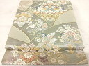 平和屋着物◎六通柄袋帯 唐織 向かい花鳥文 孔雀 金銀糸 正絹 逸品 AAAU2883yx