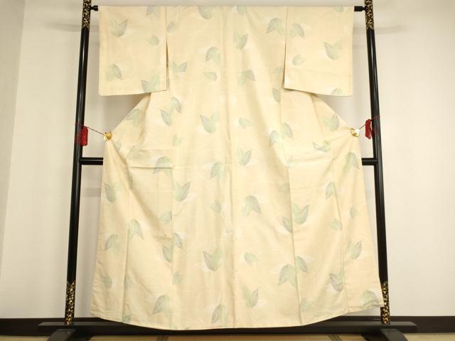 平和屋着物■上質な紬　草木文　正絹　逸品　AAAS8462ja