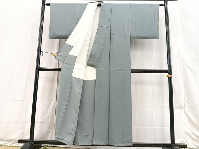 平和屋の平和屋着物■上質な色無地 藍鼠色 正絹 逸品 BAAX3496yc｜アングル3