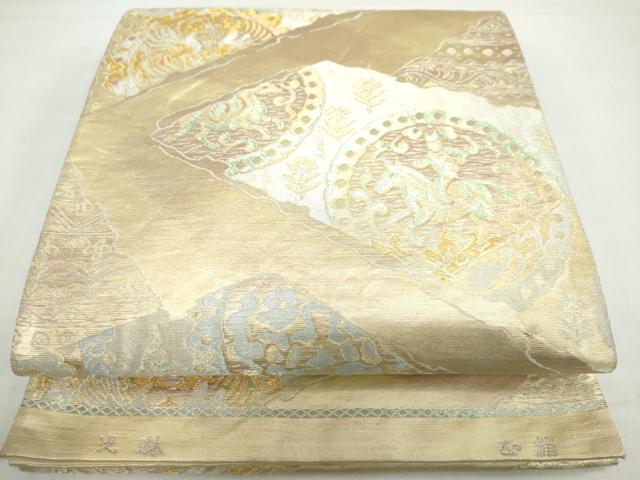 平和屋着物◎六通柄袋帯　光琳　狩猟丸文　金銀糸　正絹　逸品　DABB0155ud