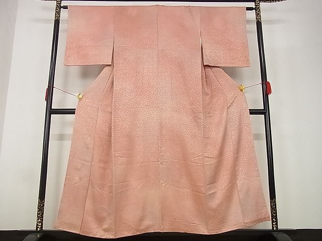 平和屋-こころ店■上質な小紋　霞文　暈し染め　着丈154.5cm　裄丈62cm　正絹　逸品　A-ja5039