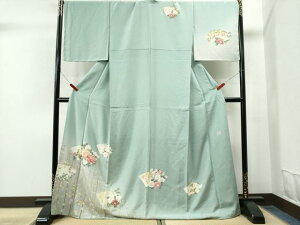 平和屋着物●訪問着 佐藤修平 地紙牡丹笹竹梅花文 暈し染め 正絹 逸品 未使用 CAAS6866yc