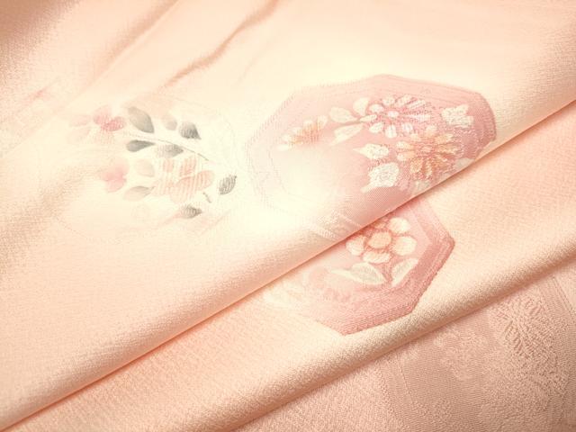 平和屋着物●上質な小紋 地紋起こし 陶器花文 暈し染め 正絹 逸品 CAAP7011hy