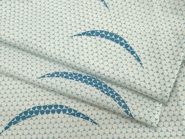 平和屋着物＊夏物 小紋 絽 毘沙門亀甲芝草文 洗える着物 CAAV1003ou