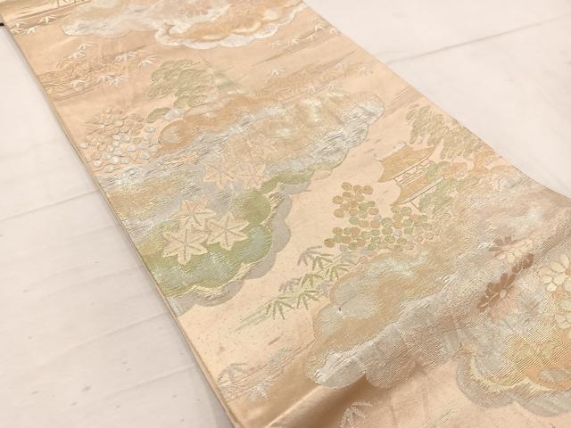 平和屋の平和屋着物◎六通柄袋帯 光琳 金銀糸 正絹 逸品 BAAW1592mz｜アングル2