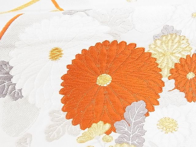 平和屋着物■六通柄袋帯 唐織 扇面花文 金銀糸 正絹 逸品 B-cy5270 heiwaya-10095067 平和屋 サンプル画像3
