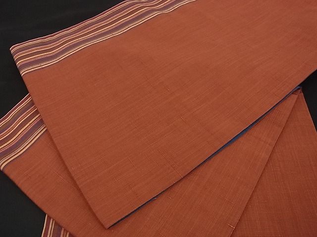 平和屋着物■全通柄袋帯　紬地　間道　逸品　ga1567