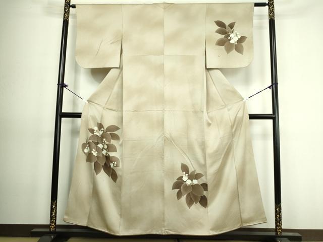 平和屋着物■訪問着 刺繍 草花文 暈し染め 正絹 逸品 DAAJ8200cm