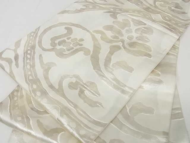 平和屋着物■六通柄袋帯 花唐草文 銀糸 逸品 ma2524