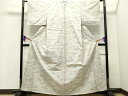 平和屋着物●本場大島紬 白大島 9マルキ 雲重ね吉祥文 正絹 逸品 CAAQ9091vf