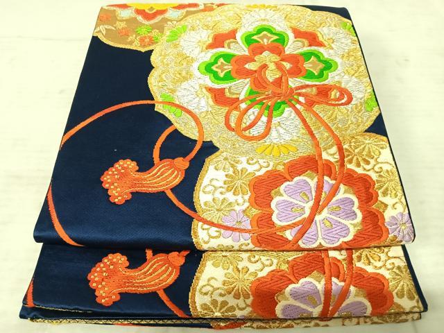 平和屋着物◎六通柄袋帯　唐織　正倉院花文　金銀糸　正絹　逸品　AAAU2910yx