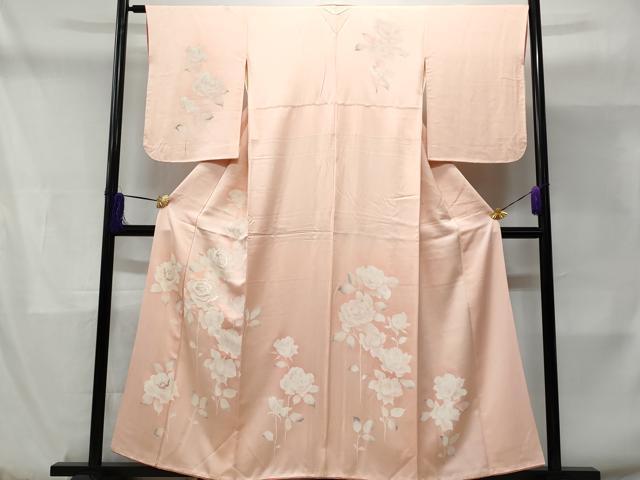 平和屋着物■訪問着 刺繍 バラ 正絹 逸品 CABD1861fb
