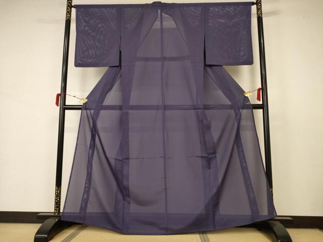 Rakuten - 平和屋着物＊夏物　色無地　絽　褐色　洗える着物　AABB2619jd