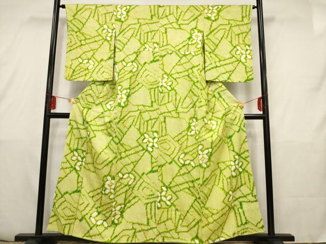 平和屋着物■上質な小紋 総絞り 枝花文 やまと誂製 正絹 逸品 未使用 AAAP1401br