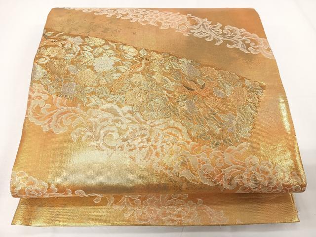 平和屋着物◎佐賀錦 六通柄袋帯 鳳凰花文 引箔 正絹 逸品 CAAY8435ua