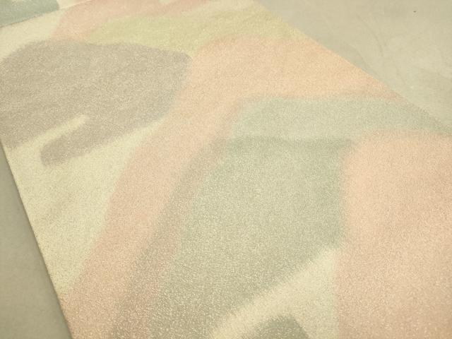 平和屋着物◎砂子綴れ　全通柄袋帯　霞遠山文　銀糸　正絹　逸品　DAAK5600re