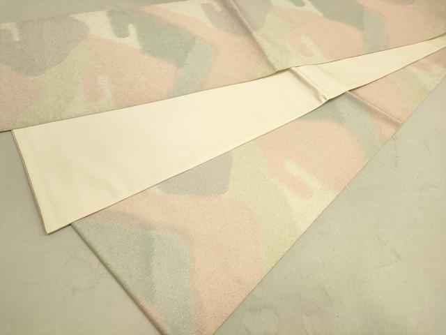 平和屋着物◎砂子綴れ　全通柄袋帯　霞遠山文　銀糸　正絹　逸品　DAAK5600re