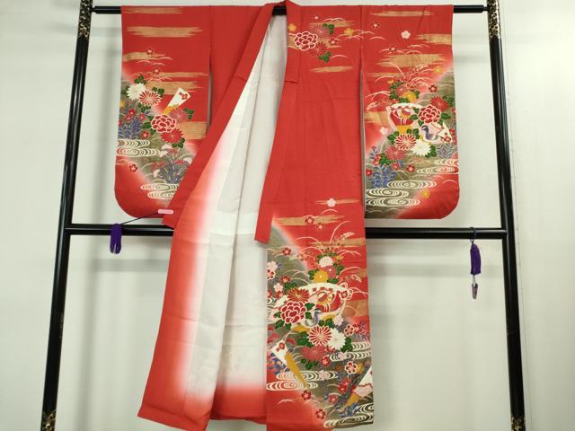 平和屋本店[]極上 七五三 女の子 7歳 祝着・襦袢(無双仕立て・半衿刺繍)・袋帯 3点セット 檜扇鴛鴦花文 金彩 逸品 DZAB1852kh6 heiwaya-11014839 平和屋 サンプル画像3