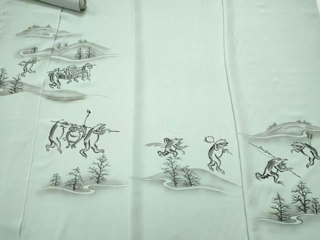 楽天市場】鳥獣 戯画 帯（反物｜和服）：レディースファッションの通販