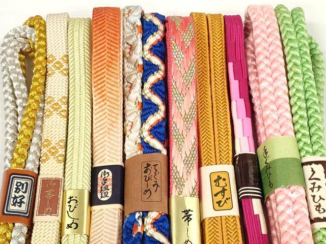 平和屋着物●和装小物　帯締め10本セット　礼装用　組紐　笹浪組　金銀糸　小田急百...