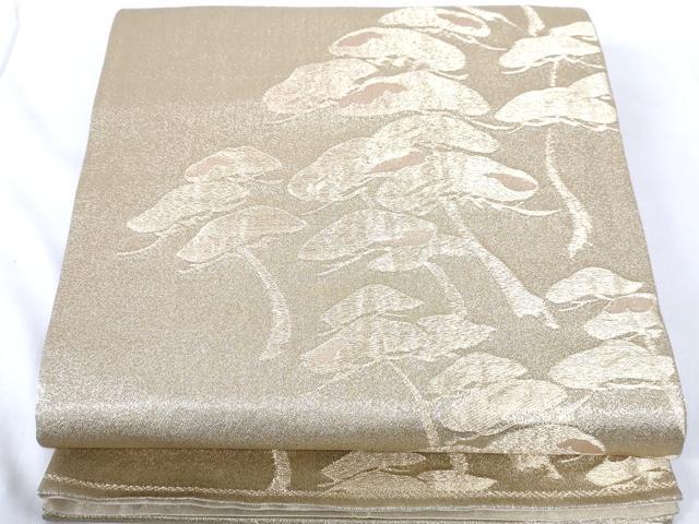 乐天商城 - 平和屋着物◎六通柄袋帯　枝松文　金糸　正絹　逸品　DABD4245qa