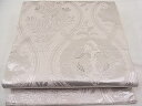 平和屋着物■六通柄袋帯 向かい鳥立涌草花文 銀糸 逸品 n-pk2768