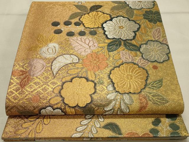 平和屋着物◎六通柄袋帯 辻が花 金銀糸 正絹 逸品 DAAT4871qp