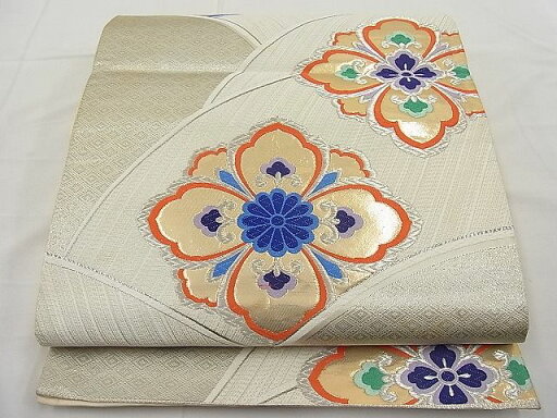 平和屋着物■六通柄袋帯 唐織 花菱文様 金銀糸 逸品 n-ar3456 平和屋着物■六通柄袋帯 唐織 花菱文様 金銀糸 逸品 n-ar3456