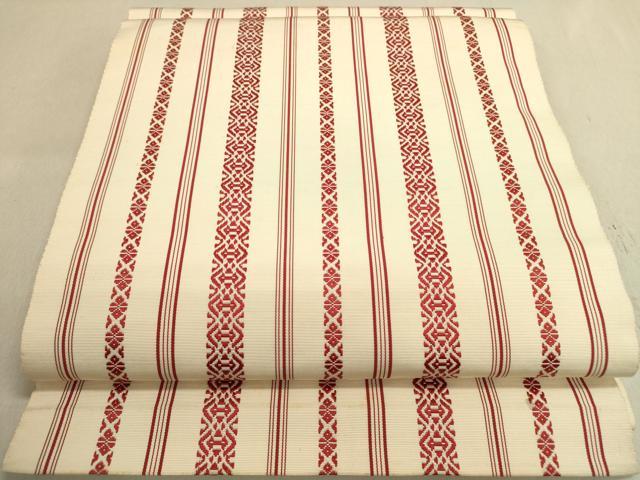 平和屋着物◎本場筑前博多織　八寸名古屋帯　献上柄　正絹　逸品　DABA2227ya