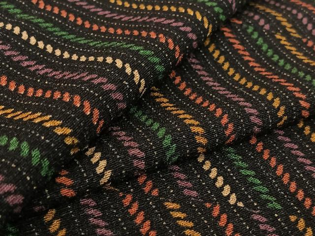 平和屋着物▽上質な小紋　単衣　縞　正絹　逸品　AABG7789jh