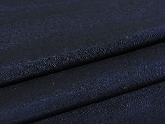平和屋川間店■男性　紬　アンサンブル　色無地　濃藍色　正絹　逸品　未使用　B-oa5945