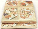 平和屋着物◎六通柄袋帯 唐織 鳳凰天井花文 金糸 正絹 逸品 CAAV5926id
