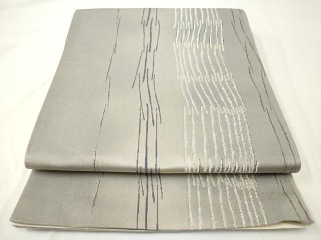 平和屋着物◎六通柄袋帯　粋　引箔錦　金銀糸　正絹　逸品　AAAY7417sg