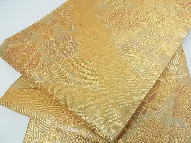 ■■■　サイズ　■■■ 長さ 424cm 幅 31cm程 ■■■　商品詳細　■■■ 【正絹】 状態は締めてはおりますが 特に目立ったシミ汚れなどもなく大変良い状態です。 大変上質な逸品になります。 お安く出品致しますので、是非この機会にいか...