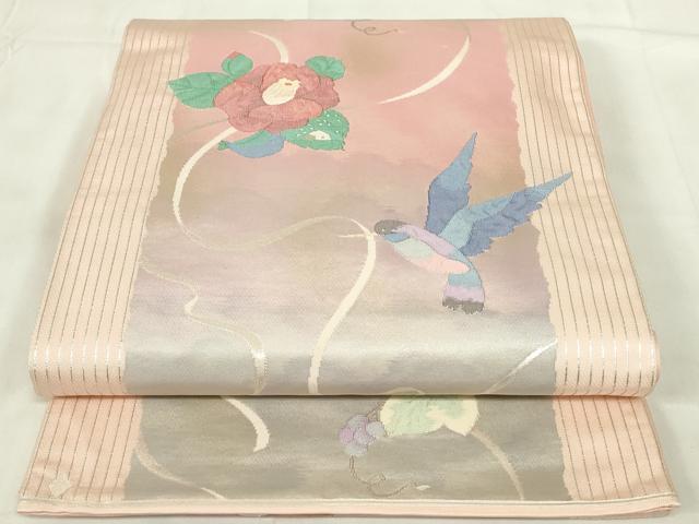 ■■■　サイズ　■■■ 長さ 440cm 幅 31cm程 ■■■　商品詳細　■■■ 【正絹】 詳細に関しましては、画像をご確認ください。 大変上質な逸品になります。 お安く出品致しますので、是非この機会にいかがでしょうか？ ※汚れ等に関しましては、着用時には見えない部分になるかと思いますのであまり気にならずお召になれるかと思います。 ■■■　注意事項　■■■ ■モニター発色の具合により色合いが異なる場合がございます。 ■寸法は多少の誤差が生じる場合がございますのでご了承ください。 ■縫込みの長さが左右非対称の場合は短い部分を記載しております。 左右非対称であってもご返品・お値引き等の保証は出来かねますので、ご了承の上ご購入をお願い致します。 ■シミ等のチェックには注意を払っておりますが、見落としがある場合もございますし、個人の見解も様々ですので神経質な方のご購入はお控えください。 ■箪笥に入っておりました着物や帯なので畳みシワや匂いがあるものもございます。 ■お休みは基本的に土日祝となりますが、その他臨時でお休みする場合がございますのでご了承ください。 ■商品の発送は平日のみの発送となります。 ■夜間と土曜、日曜日はお問い合わせの回答が遅れる場合がございます。 ■当店では、お直し、紋入れ、お手入れ等は承っておりません。 ■生地の状態（ヤケ、経年劣化等）によってはサイズ直しが出来ない場合がございます。 その点もどうかご了承のうえ、ご購入をお願いいたします。 ■弊社で取り扱う商品は一点ものにつき、時期や在庫状況に応じて金額が変更となる場合がございます。 ■検針は行っておりません。予めご了承いただきますようお願いいたします。 ■【洗える着物】と記載のある商品におきましては、商品お届け後に洗濯を行ってしまってからのご返品にはご対応しかねます。 念の為、専門店でのお手入れをお願いいたします。 ■着物のサイズ目安は下記を参考ください↓ ＜女性着物＞　お端折り次第で＋5cm　−1cmが着用可能サイズ 　例）身丈170cmの場合、身長160cm〜175cm ＜男性着物＞　身丈＋約25cm〜27cm程が適応身長 　例）身丈155cmの場合、身長180〜182cm