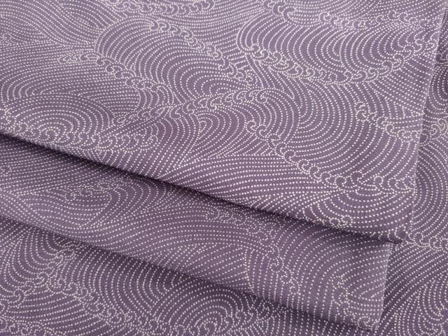 平和屋着物●江戸小紋　立波文　正絹　逸品　AABA4649ck