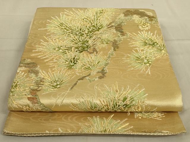 Rakuten - 平和屋着物◎六通柄袋帯　唐織　枝松文　金糸　正絹　逸品　AABA7171ou