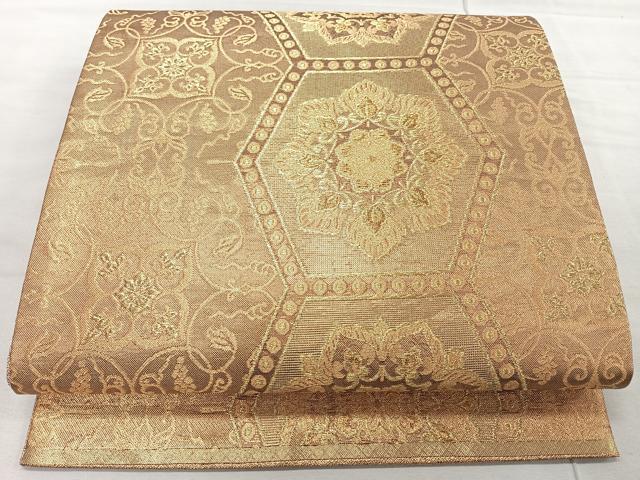 Rakuten - 平和屋着物◎六通柄袋帯　正倉院花文　金糸　正絹　逸品　CAAR1751nb