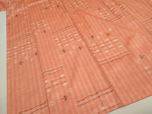 平和屋着物■上質な紬　絣文様　燕絣　正絹　逸品　未使用　DAAY6283ea