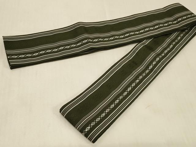 平和屋着物◎男性　本場筑前博多織　角帯　献上　正絹　逸品　CABB8299in