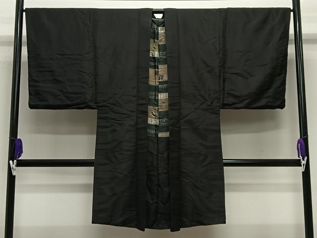Other - 平和屋着物∞男性　長羽織　色無地　暗黒色　正絹　逸品　CABE5100ua