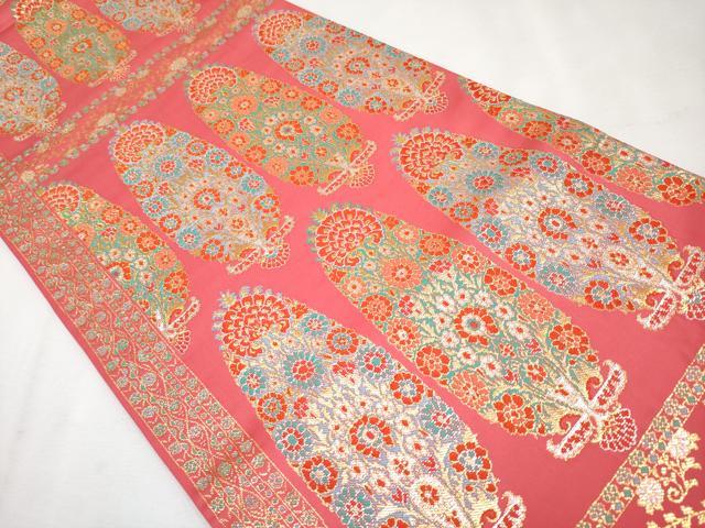 平和屋本店■極上　龍村晋謹製　全通柄袋帯　唐織　波斯聖樹文錦　金銀糸　色紙付き　逸品　CYAA2253s5